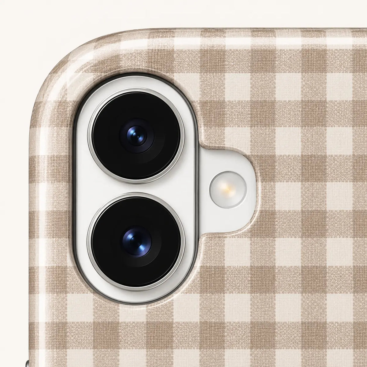 Taupe Gingham Mallard Phone Case mimocase