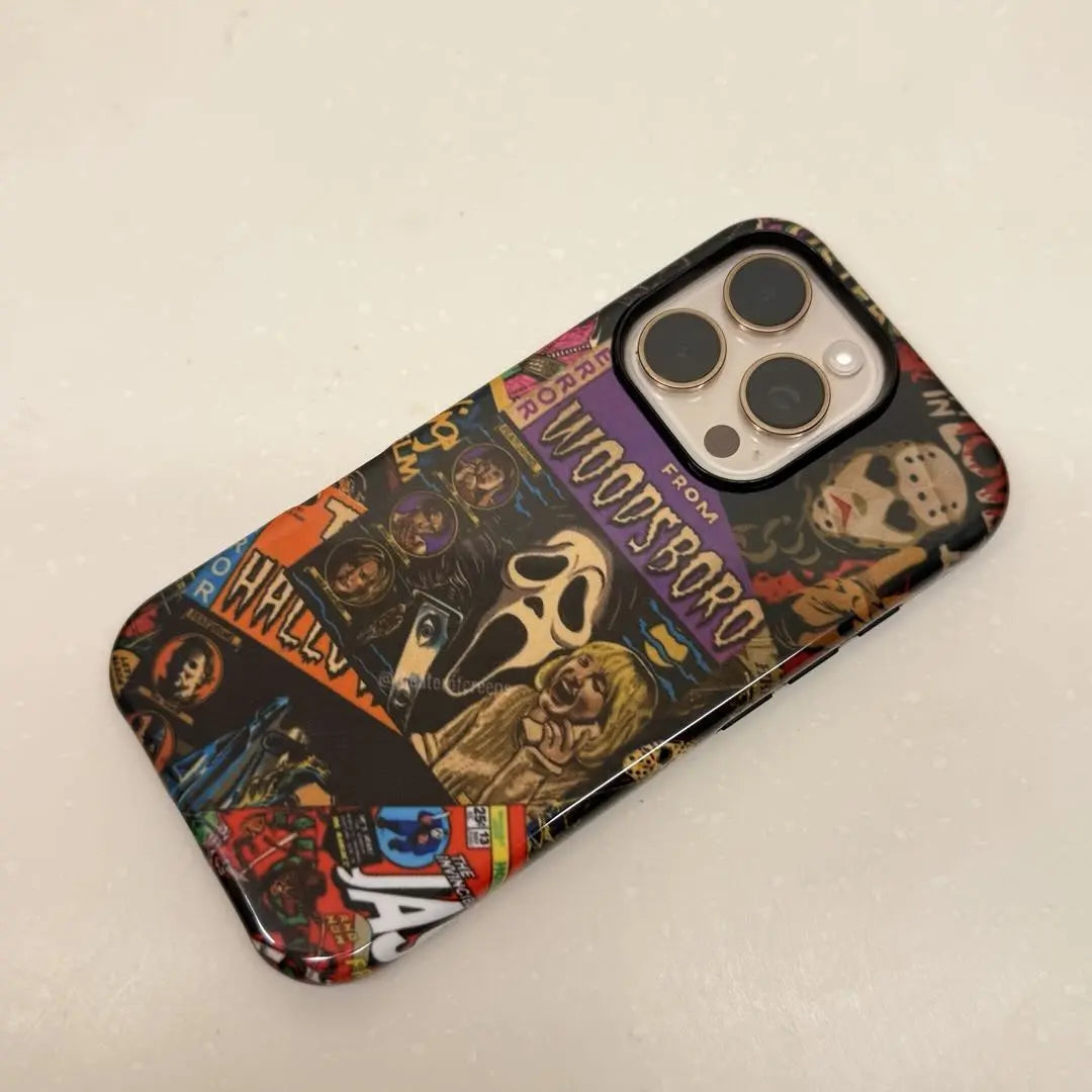This Halloween phone case brings together classic horror movie characters and elements, making your phone a one-of-a-kind accessory for the holiday.
