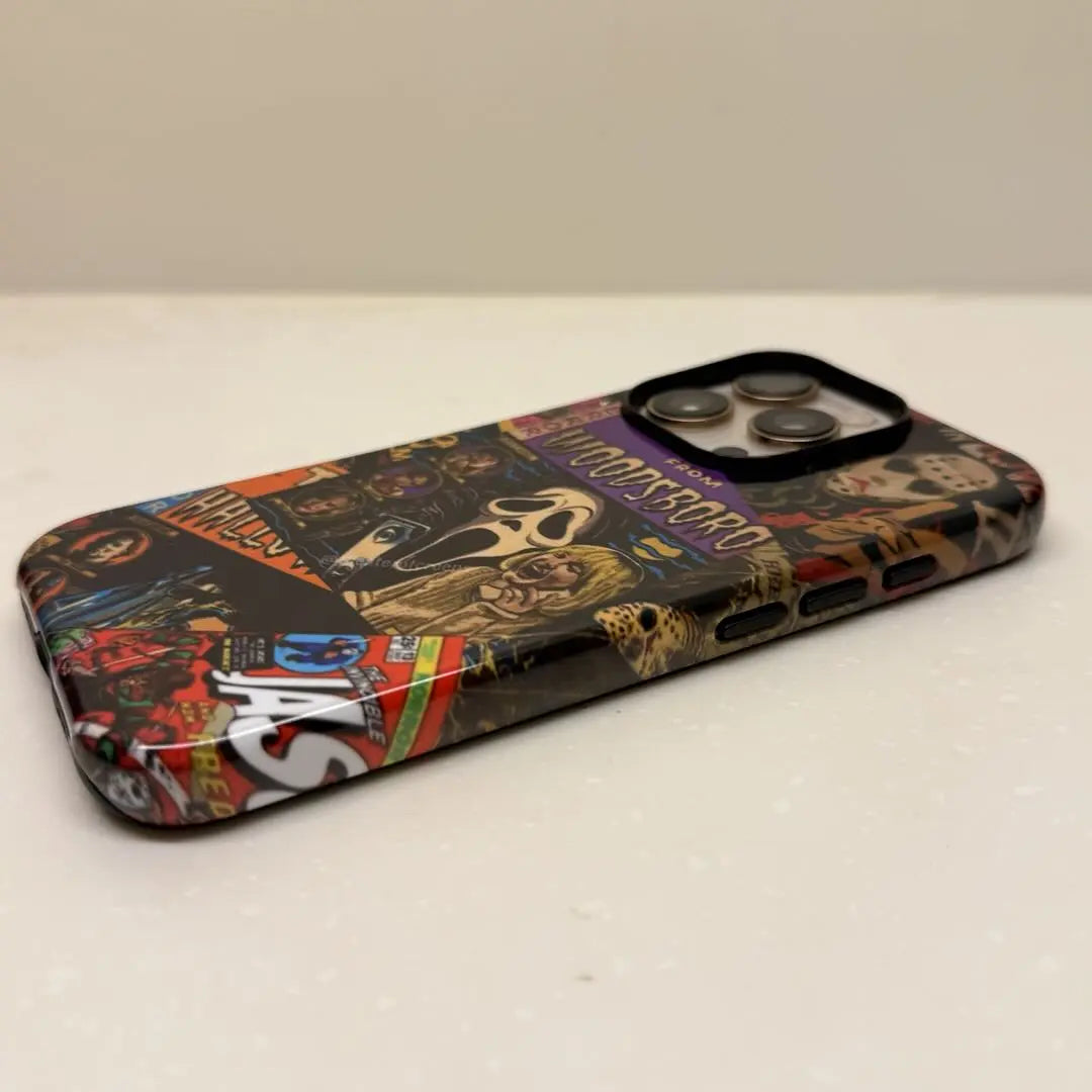 This Halloween phone case brings together classic horror movie characters and elements, making your phone a one-of-a-kind accessory for the holiday.