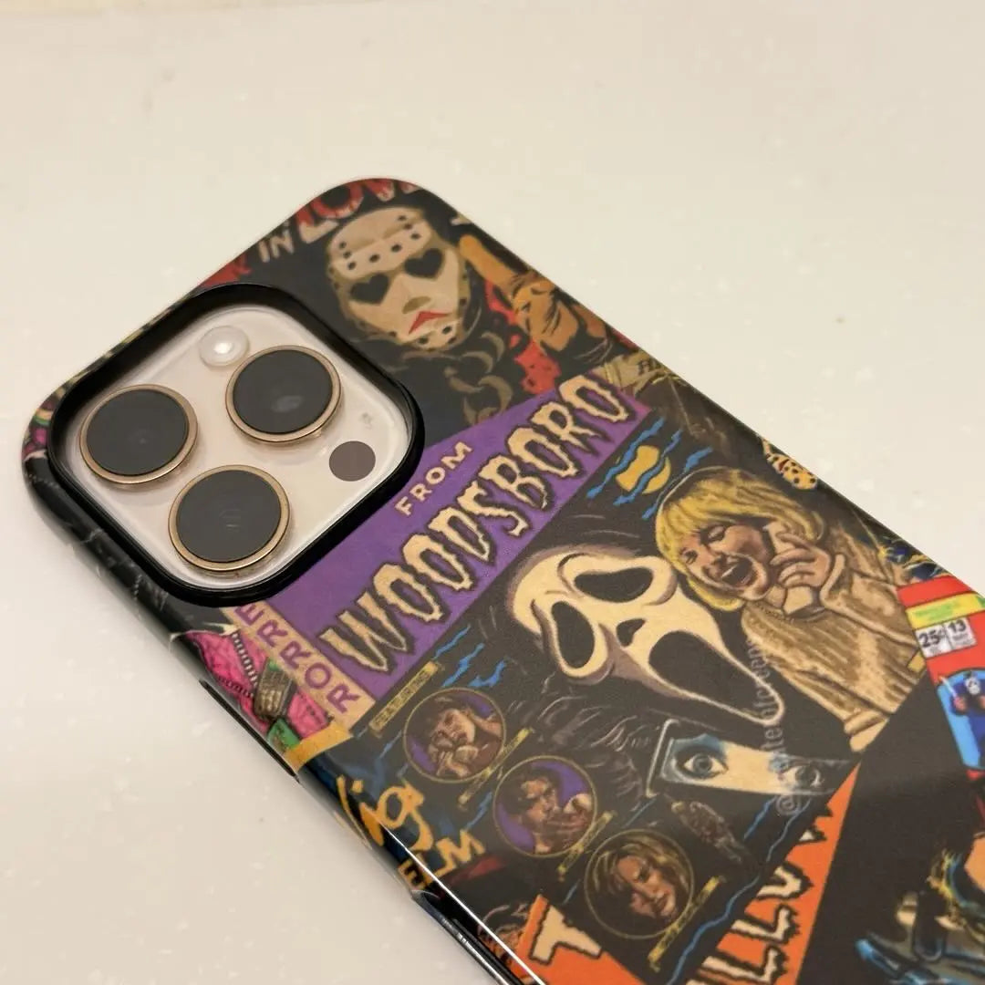 This Halloween phone case brings together classic horror movie characters and elements, making your phone a one-of-a-kind accessory for the holiday.