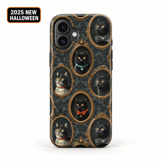 Victorian Black Cat Museum portrait film phone case for iPhone