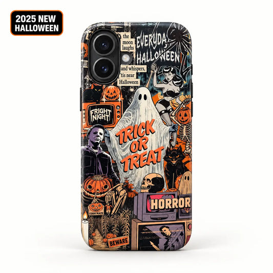 Vintage Trick or Treat Halloween film phone case for iPhone