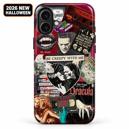 Retro Horror Movie Collage Phone Case mimocase