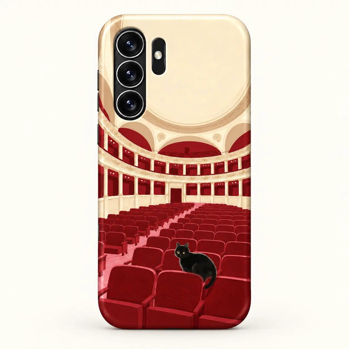 Black Cat at the Theater Phone Case mimocase