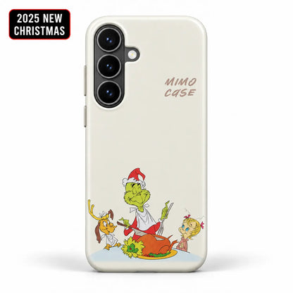 Minimalist holiday dinner phone case for Samsung Galaxy S26