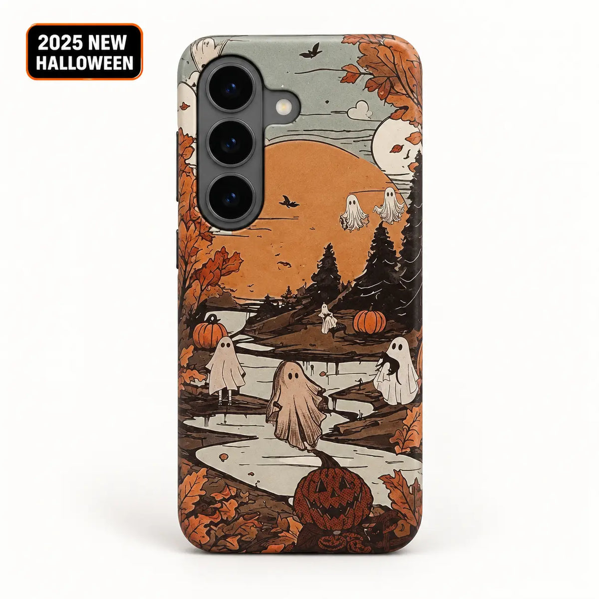 Ghost and pumpkin Halloween case for Samsung Galaxy
