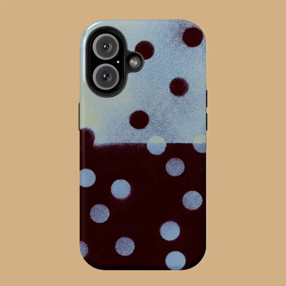 DARK BROWN POLKA DOT IPHONE CASE mimocase