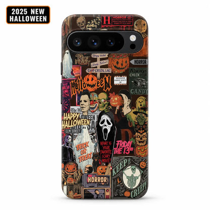 Retro Horror Halloween collage case for Google Pixel 10 Pro XL