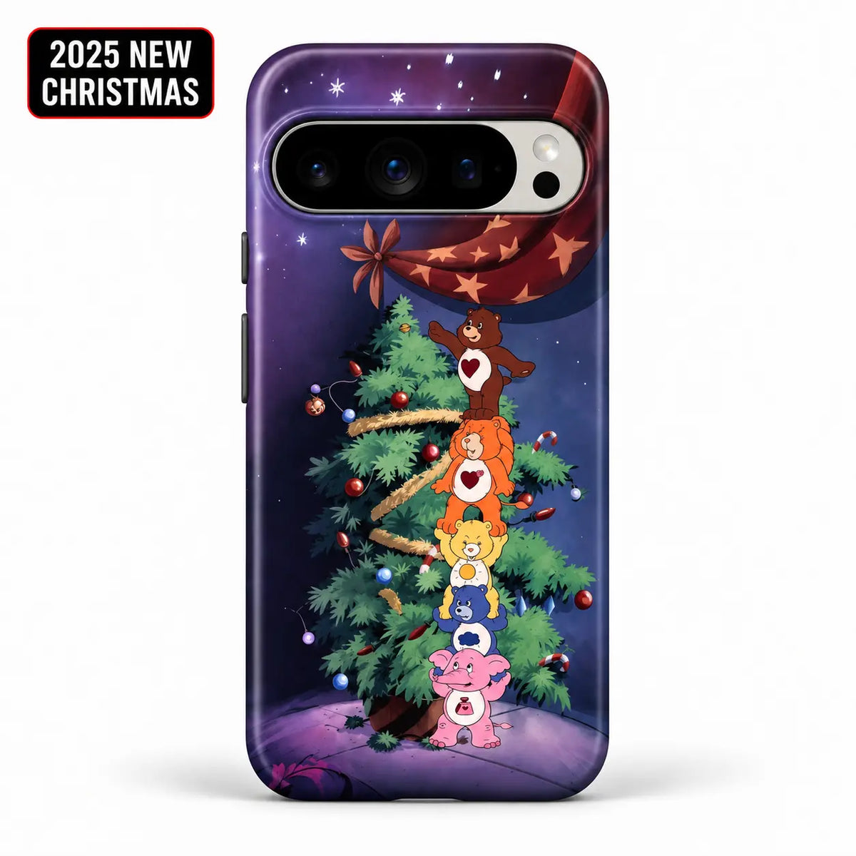 Purple Christmas tree phone case for Google Pixel 10 Pro XL