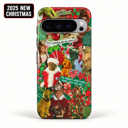 Red and green holiday collage phone case for Google Pixel 10 Pro XL