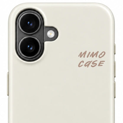 Close-up of the protected iPhone camera area on the minimalist Christmas case