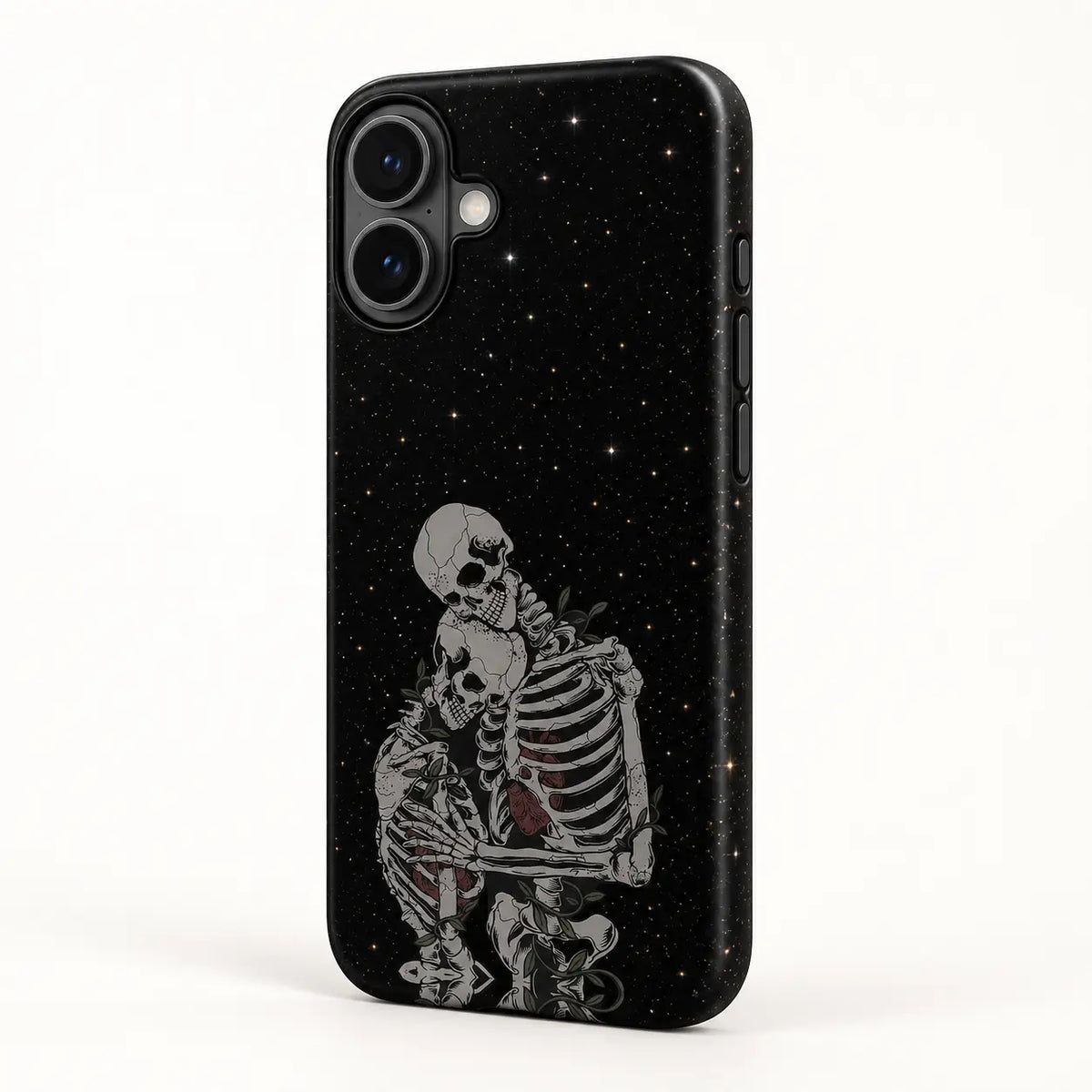 Side button detail of Embrace full-wrap skeleton phone case