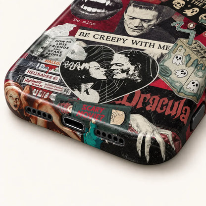 Retro Horror Movie Collage Phone Case mimocase