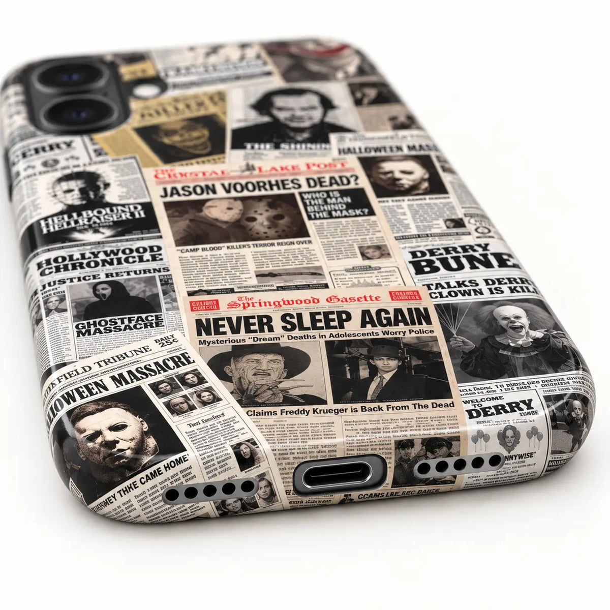 Precise charging port and speaker openings on full-wrap film phone case
