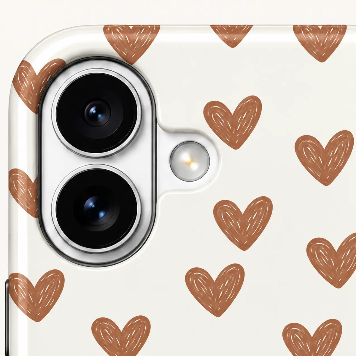 Tan Hearts & Flying Ducks Phone Case mimocase