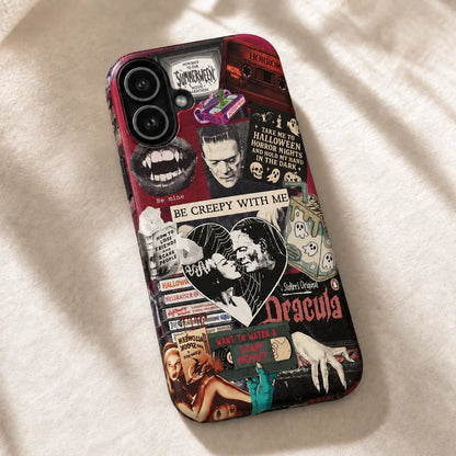 Retro Horror Movie Collage Phone Case mimocase