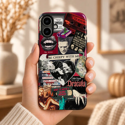 Retro Horror Movie Collage Phone Case mimocase