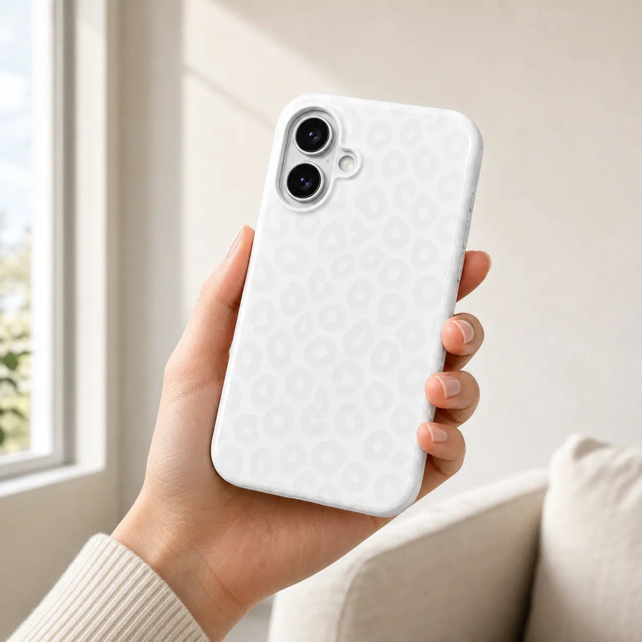 White Snow Leopard Phone Case mimocase