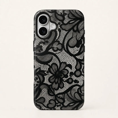 Black Lace Vintage Pattern Phone Case mimocase