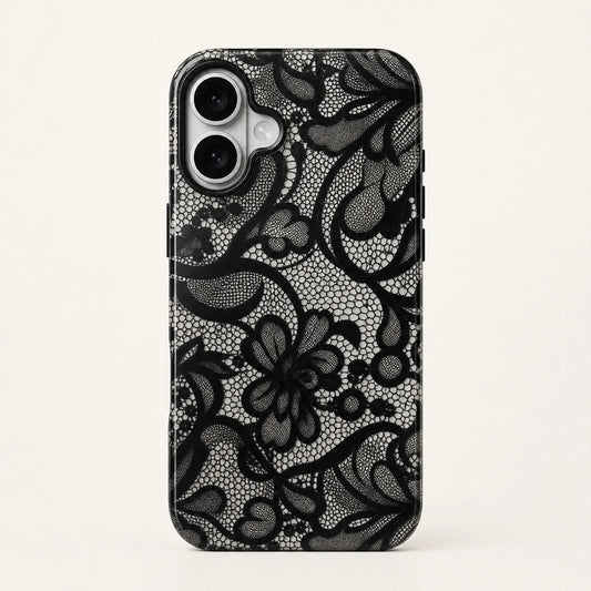 Black Lace Vintage Pattern Phone Case mimocase