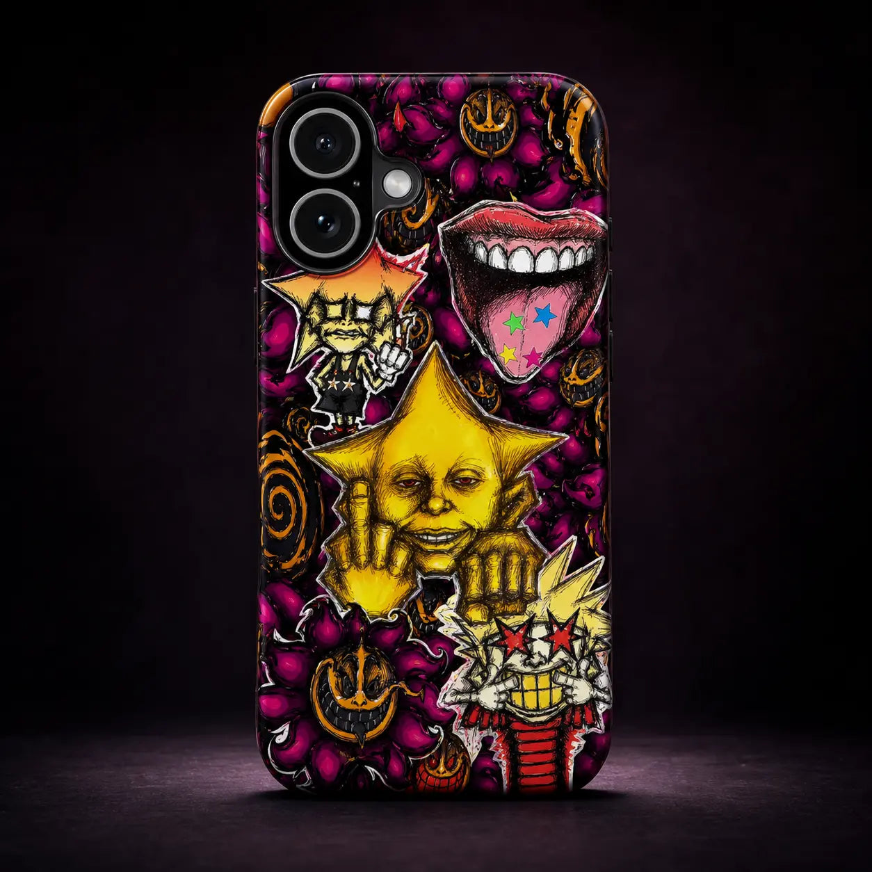 Bold Colorful Skull & Wave Art Phone Case mimocase