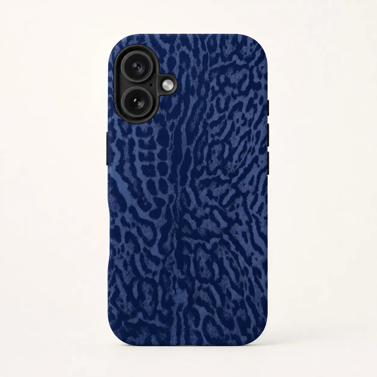 Blue leopard print phone case