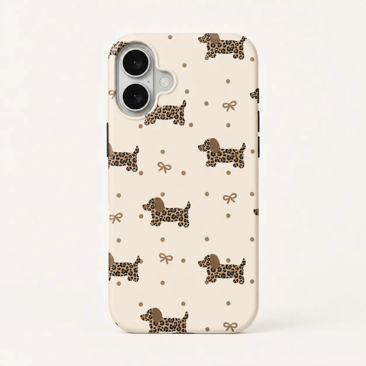 Leopard-Print Dachshund Phone Case mimocase
