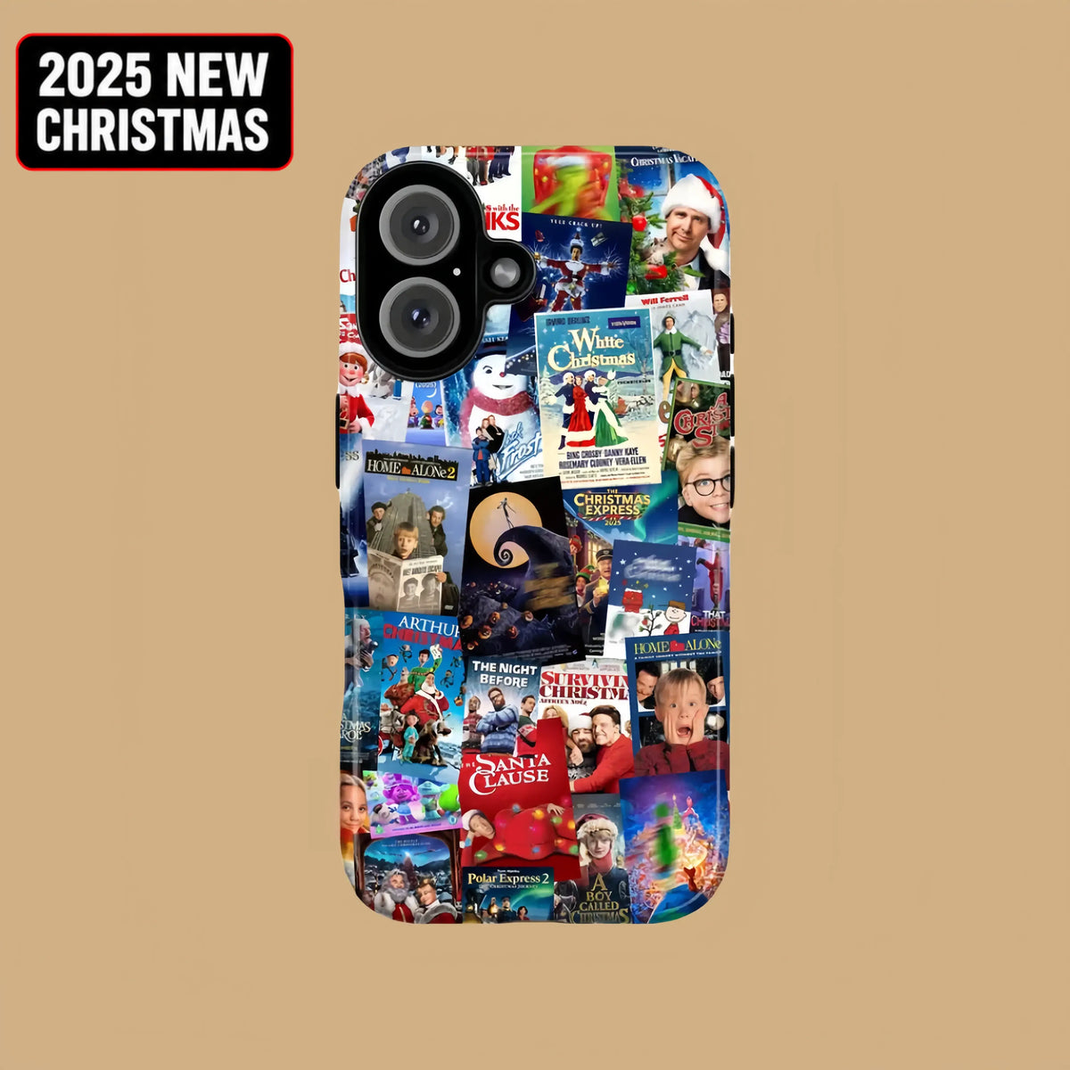 Vintage Christmas Cinema Collage Phone Case mimocase