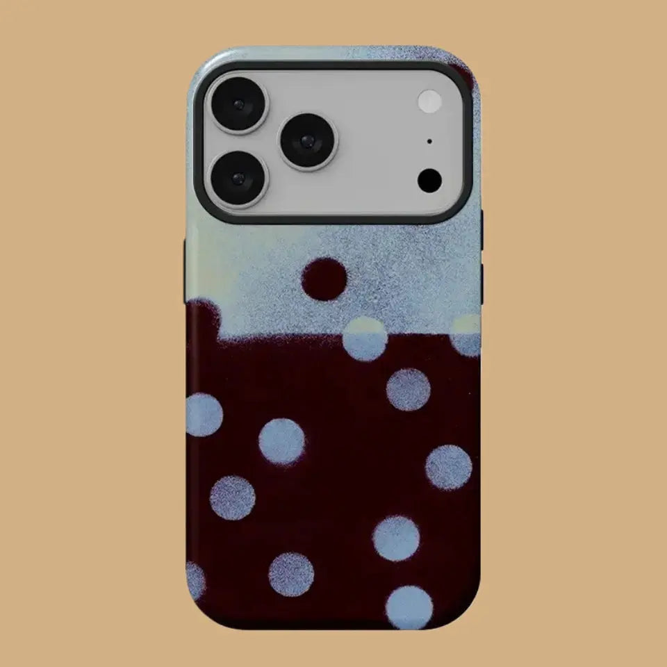 DARK BROWN POLKA DOT IPHONE CASE mimocase