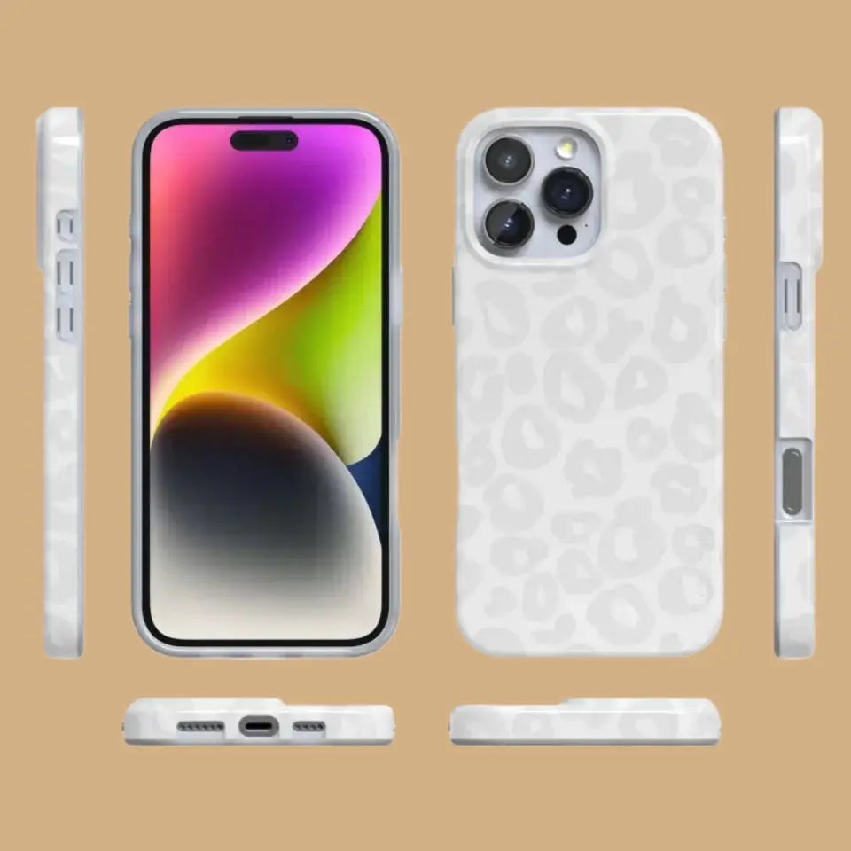 WHITE SNOW LEOPARD PHONE CASE mimocase