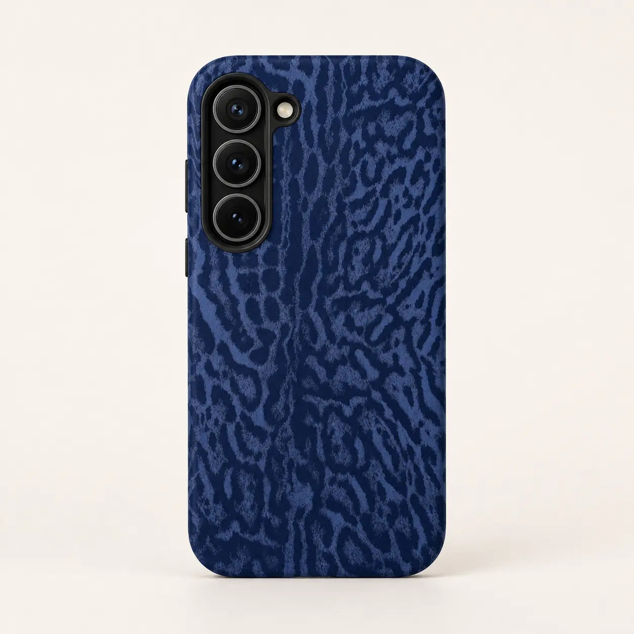 Blue leopard print phone case