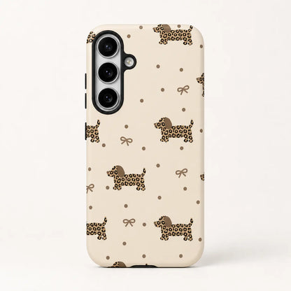 Leopard-Print Dachshund Phone Case mimocase