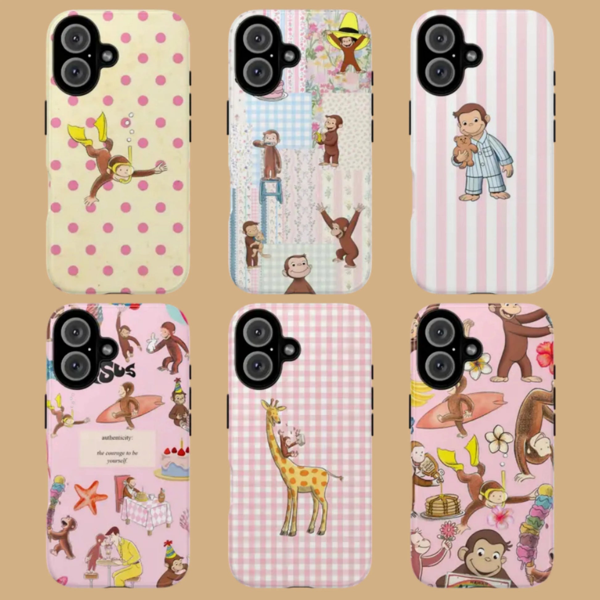 CUTE CARTOON MONKEY TOUGH PHONE CASE mimocase