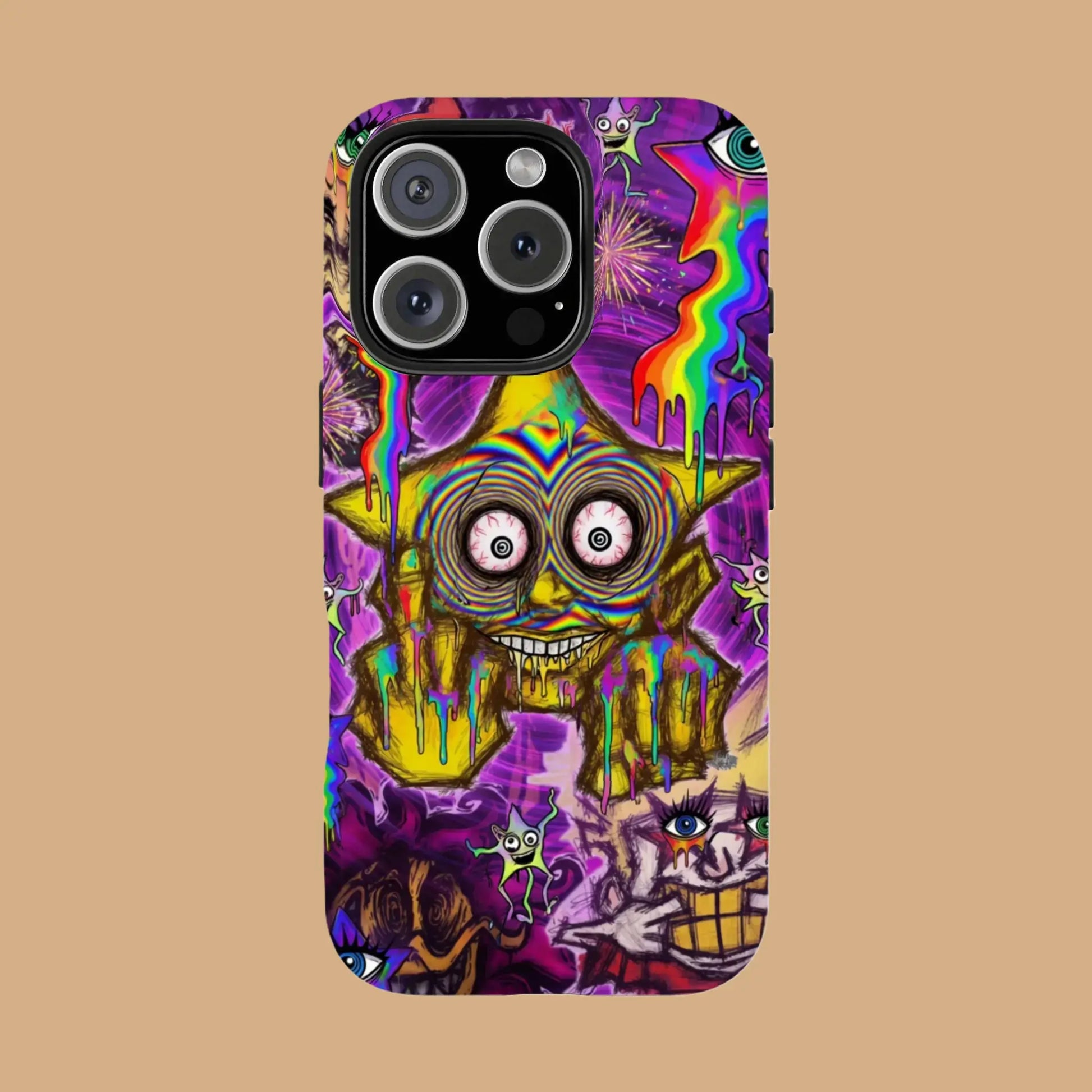 BOLD COLORFUL SKULL & WAVE ART PHONE CASE mimocase