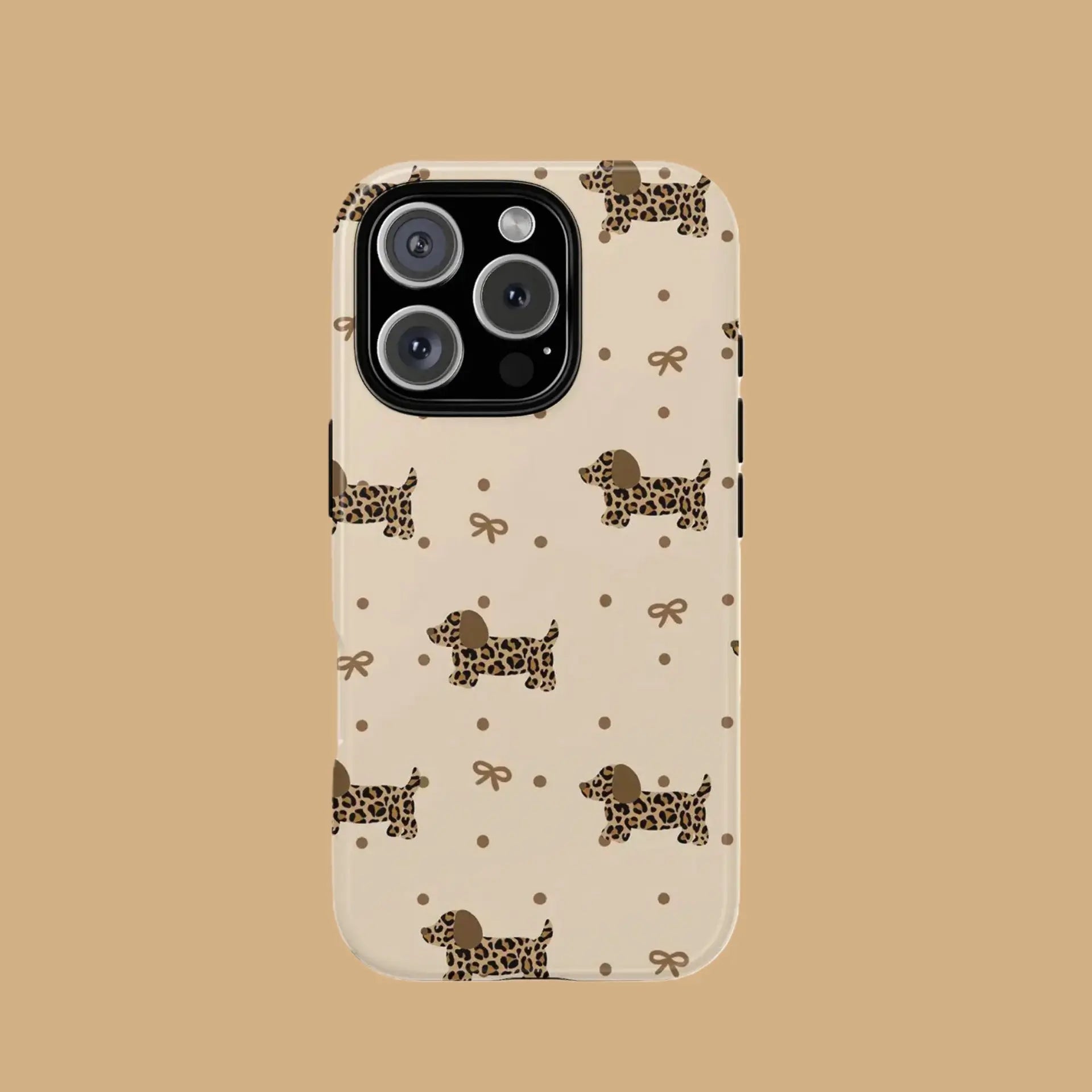 LEOPARD-PRINT DACHSHUND PHONE CASE mimocase