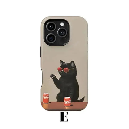 Black Cat Tavern Phone Case design - MIMOCASE