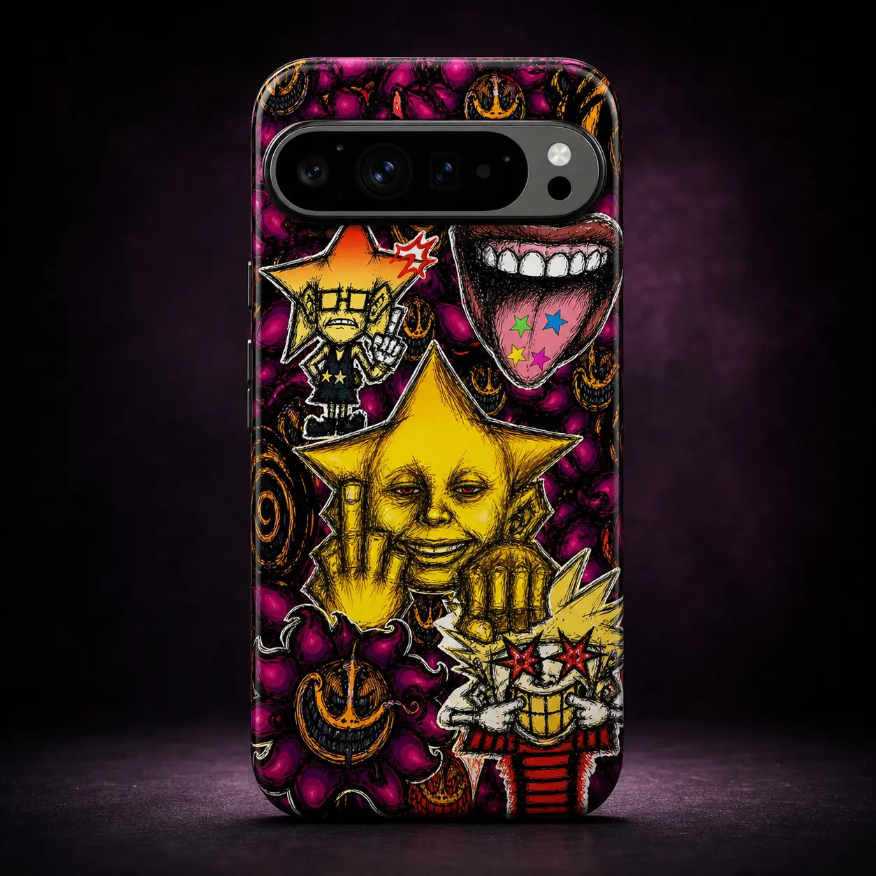 Bold Colorful Skull & Wave Art Phone Case mimocase