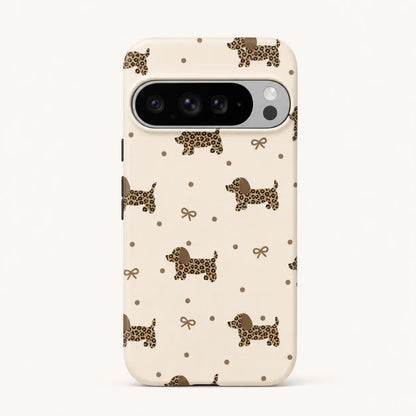 Leopard-Print Dachshund Phone Case mimocase