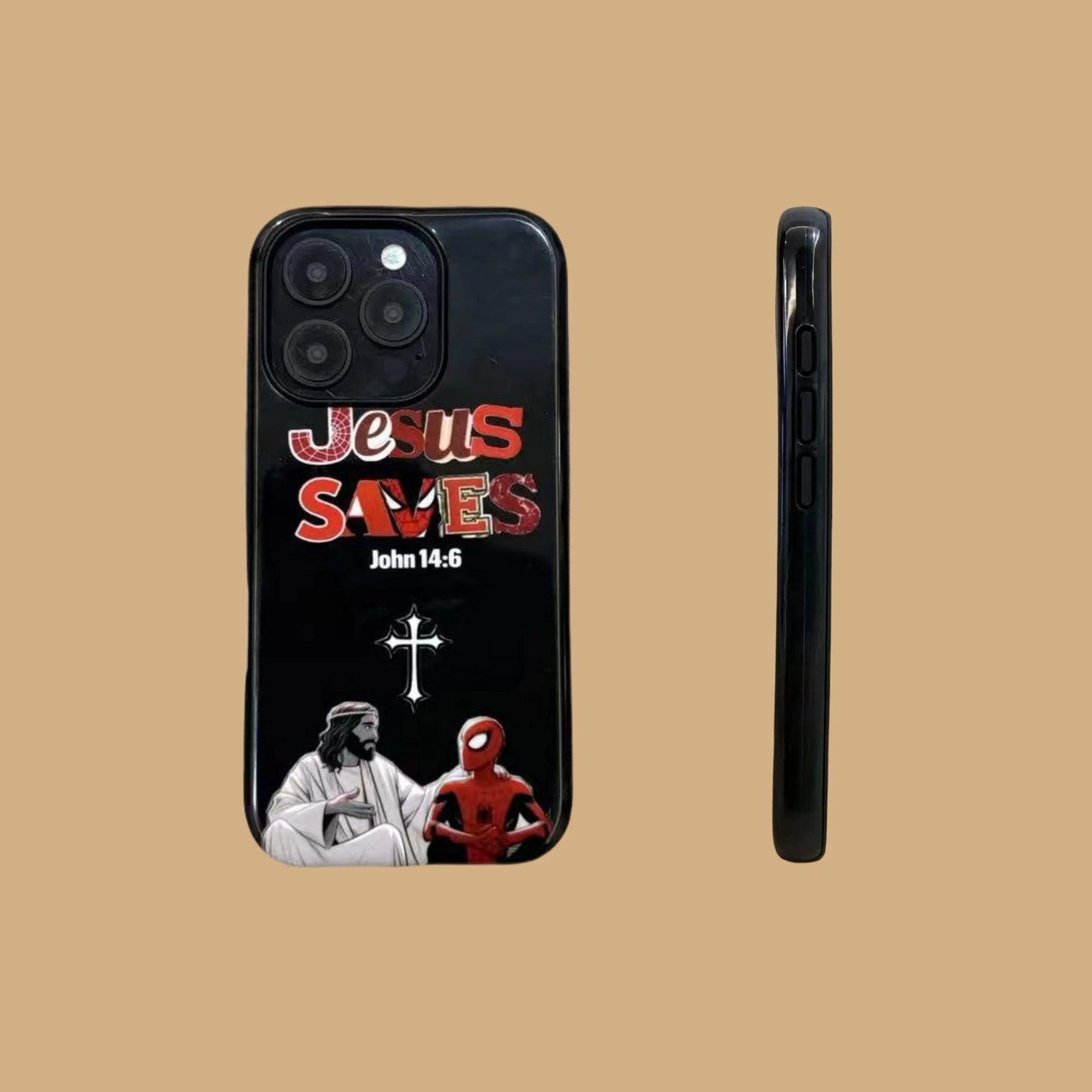 JESUS AND SPIDERMAN PHONE CASE mimocase