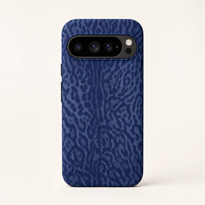 Blue leopard print phone case