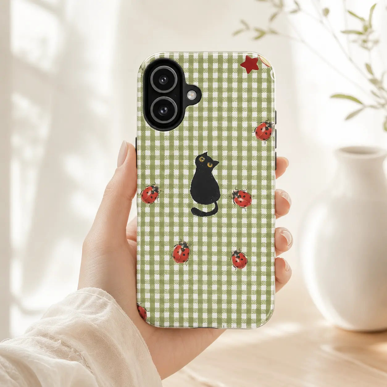 Picnic Black Cat Phone Case mimocase