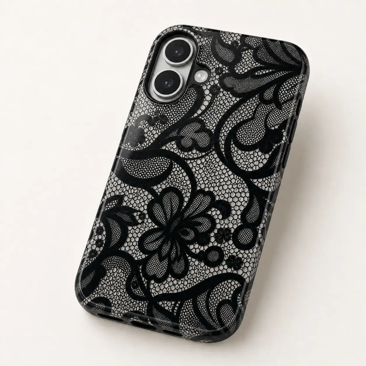 Black Lace Vintage Pattern Phone Case mimocase