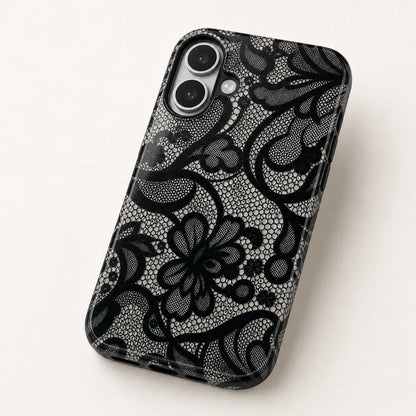 Black Lace Vintage Pattern Phone Case mimocase