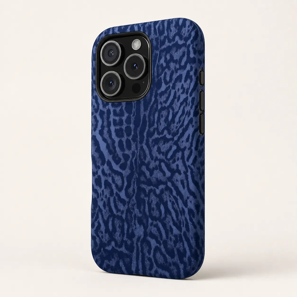 Blue leopard print phone case