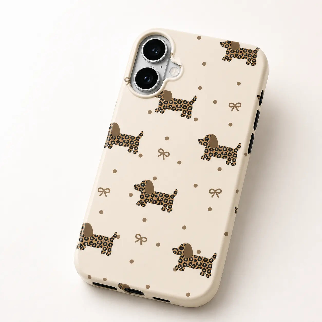 Leopard-Print Dachshund Phone Case mimocase