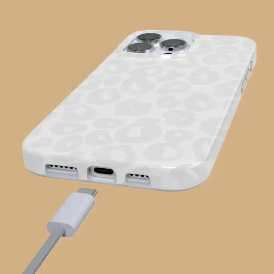 WHITE SNOW LEOPARD PHONE CASE mimocase