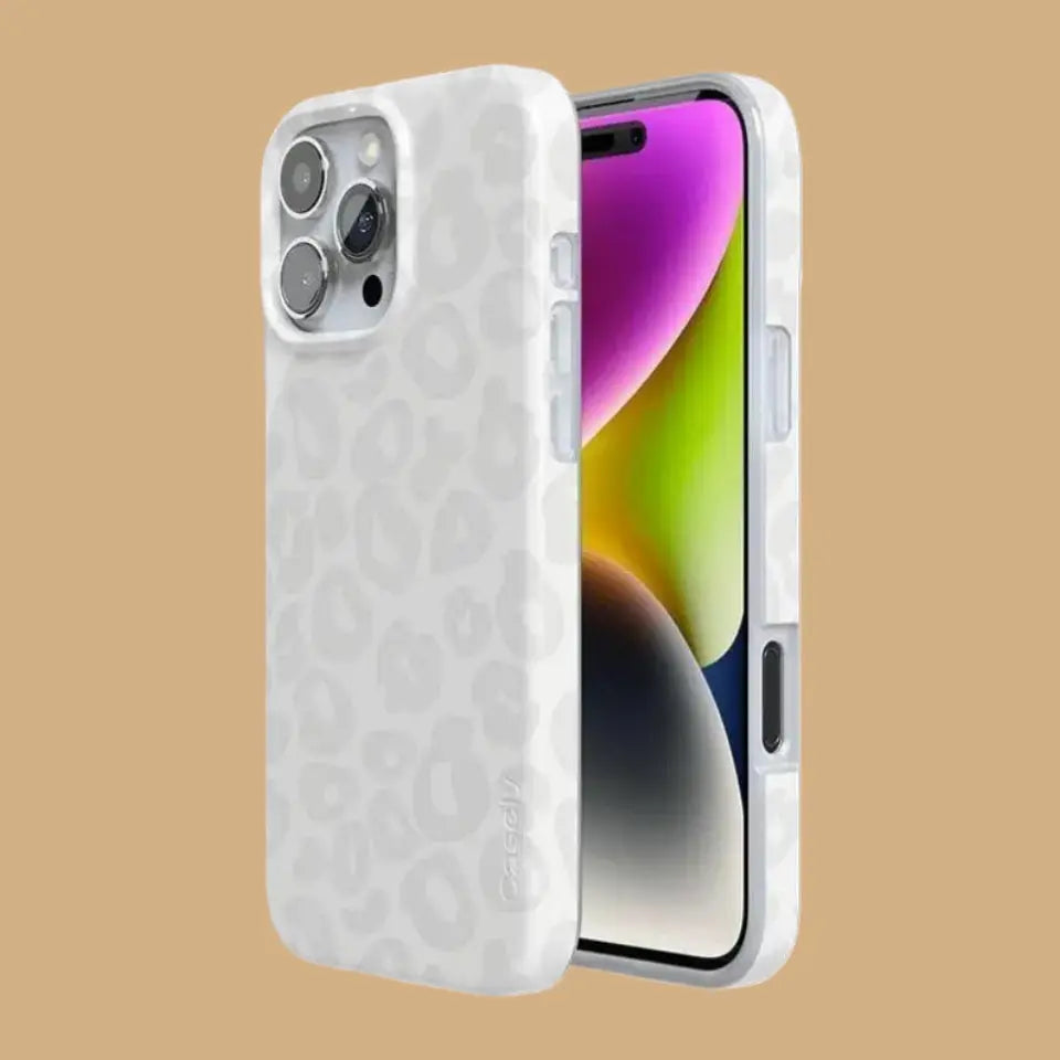 WHITE SNOW LEOPARD PHONE CASE mimocase