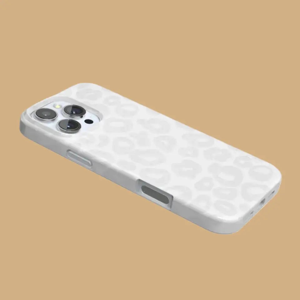 WHITE SNOW LEOPARD PHONE CASE mimocase