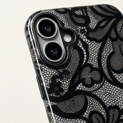 Black Lace Vintage Pattern Phone Case mimocase