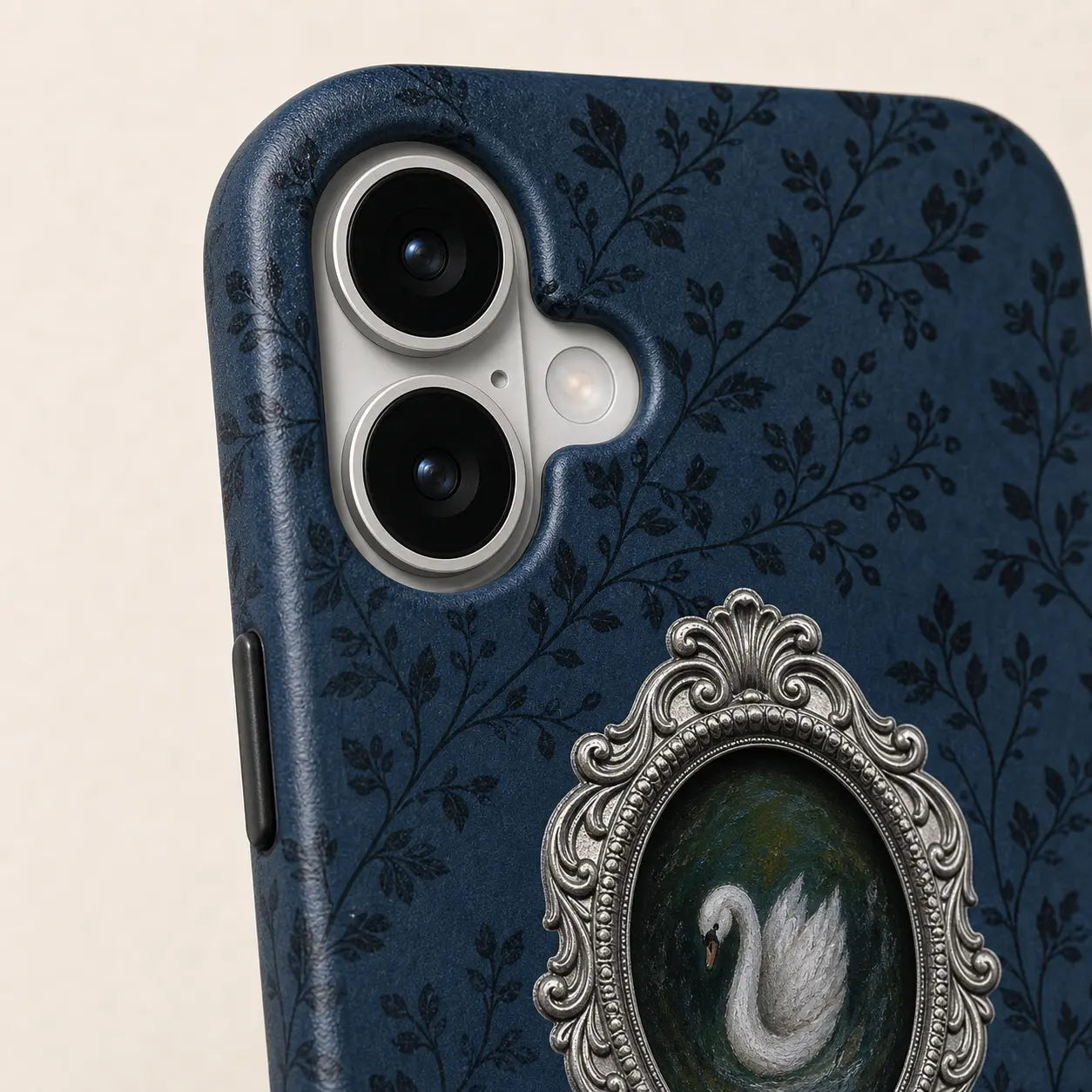 Midnight Rococo Swan Phone Case mimocase